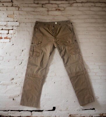 #ad RRL Double RL Cargo Pants Military Field Ripstop Mens 40 X 34 Ralph Lauren Tan C $185.85