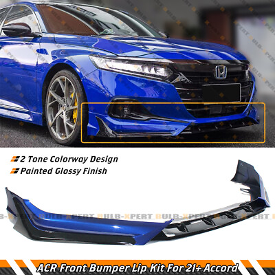 #ad ACR Still Night Pearl Blue Front Bumper Lip Splitter Kit For 21 22 Honda Accord $146.99