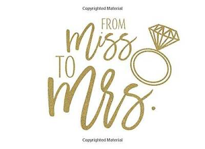 #ad From Miss To Mrs: Cute Ring White and Gold Bridal Shower Guest Book VERY GOOD $8.60