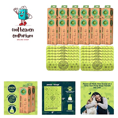 #ad Compostable Dog Waste Bag 2400 Poop Bags for Dogs 100% Plant Based Dog Bags ... $275.99