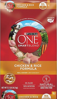 #ad Purina ONE Chicken and Rice Formula Dry Dog Food 31.1 lbs. $26.29