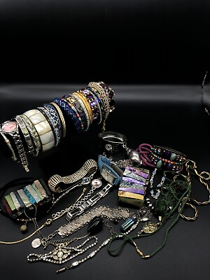 #ad Vintage Jewellery Set #11 Different Bracelets Watches $25.00