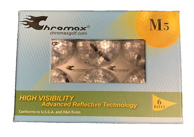 #ad Chromax M5 High Visibility Golf Balls Silver 6 Pack of Golf Balls Brand New $20.69