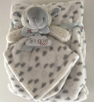 #ad Cream Cloud Plush Designed Blanket amp; Matching Lamb Comforter By Snuggle Tots GBP 19.99