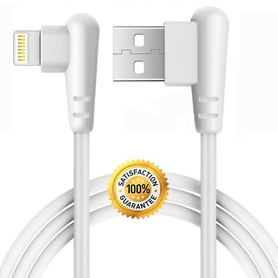 #ad Boost Right Angle Charger 3FT Cord 90 Degree Fast Data Cable White 1M 2 Pack $7.99