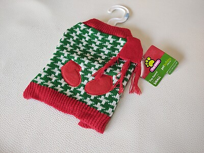 PET CHRISTMAS DOG SWEATER CLOTHES SHIRT APPAREL NWT SIZE: SMALL $12.99