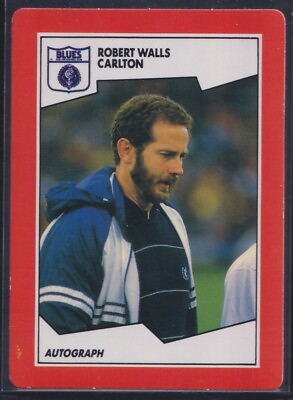 #ad 1989 Scanlens VFL Football Trading Card #34 Robert Walls Carlton Blues AU $7.50