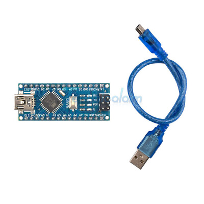 #ad Nano V3.0 CH340Atmega328p Welding pin array Development board module w cable EUR 7.15