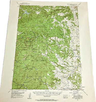#ad 1954 Edition Mount Rushmore South Dakota MapTopographical Not a Modern Copy $22.00