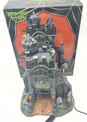 #ad Lemax Spooky Town # 45663 Lighted House The Gate House at Haunted Meadows $69.99
