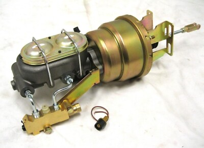 #ad 1955 1956 1957 Chevrolet power brake 8quot; booster master combo disc drum valve $165.85