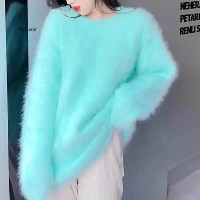 #ad Winter Womens Fashion Angora Warm Sweater Fluffy Fuzzy Plush Jumper Hot $37.99
