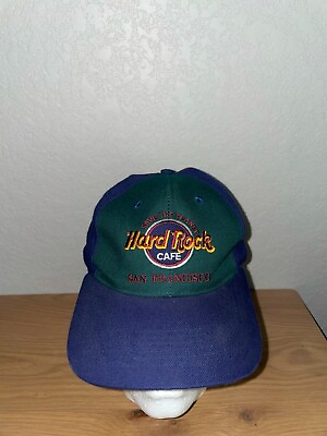 #ad 90s Vintage HRC Hard Rock Cafe San Francisco Save The Planet Multicolor Hat VTG $30.00