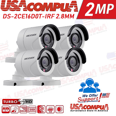 #ad HIKVISION 2MP Camera DS 2CE16D0T IRF 2.8mm 4 IN 1 25M IR Outdoor 1080p Bullet $31.29
