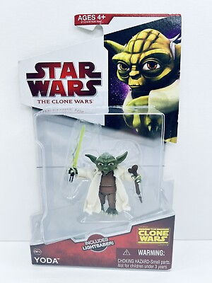 #ad 2009 Hasbro Star Wars The Clone Wars Yoda CW14 Free Shipping $24.99
