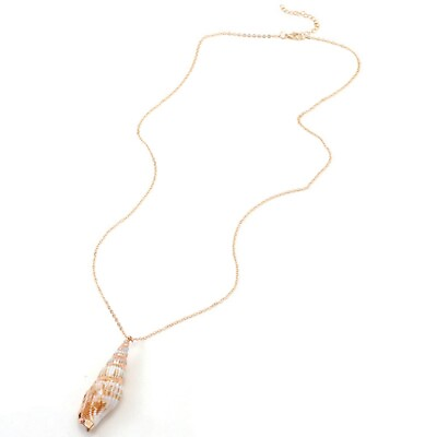 #ad Fashion Spiral Swirl Sea Snail Conch Pendant Necklace Female Voice Ocean2850 AU $9.99