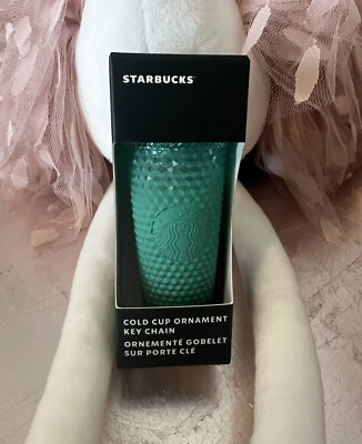 Starbucks Holiday Christmas 2022 Ombré Ornament Mint Green Studded Keychain New $25.00