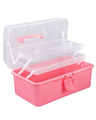 #ad Art Craft Storage Boxes Organizers Pink Cute Tool Box 3 Layer Storage Box wit... $29.10