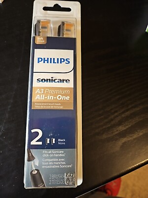 #ad Philips Sonicare 2 Replacement Brush Heads A3 Premium All in One Black HX9092 95 $23.98