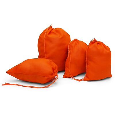 #ad Oange Cotton Reusable Produce Muslin Bags –Multipurpose Holiday Bag Sack $5.99