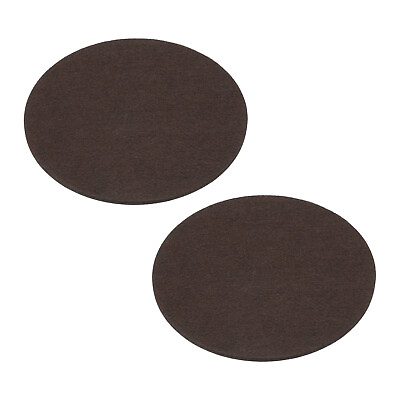 #ad 11.8quot; Dia. Adhesive Non Slip Backed Felt 2pcs 5mm Thick Backing Pad Brown $17.91