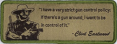 #ad Clint Eastwood Quote Gun Control Multi Cam Tactical Hook Patch $6.99