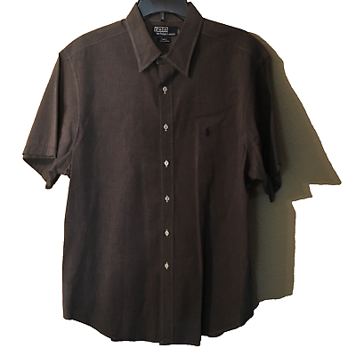 #ad Polo Ralph Lauren Lowell Shirt 17 36 37 100% Cotton Button Up Pony Logo $9.99