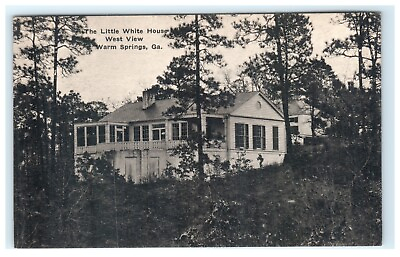 #ad The Little White House West View Warm Springs GA Georgia Postcard Damaged $8.50