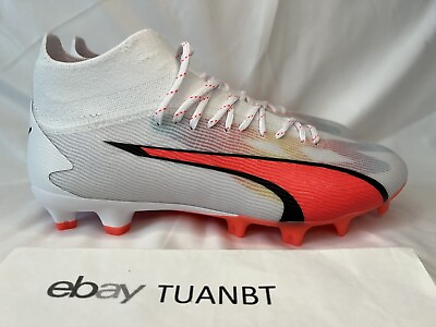 #ad BRAND NEW Puma Ultra Pro Firm GroundAg Soccer Cleats Mens White Red 107422 01 $64.99