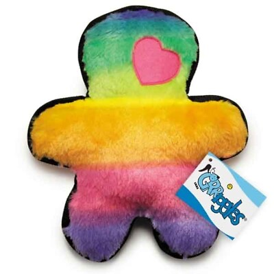 #ad Grriggles Dog Plush Toy Squeaker Soft Rainbow Pride Pal 10quot; $11.99