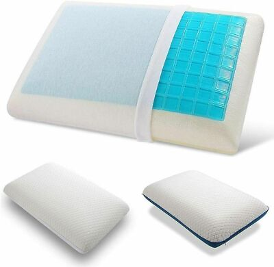 Memory Foam Bed Pillow W Cooling Gel Orthopedic Bed Sleep Pillow F Neck Support $6.99