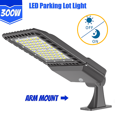 #ad LED Parking Lot Light Street Pole fixture Shoebox Area Light Photocell 300Watt $147.36