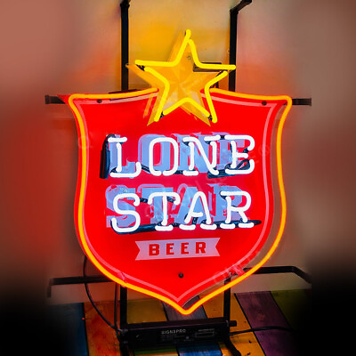 #ad Long Star Beer Neon Sign Light Bar Pub Party Room Wall Decor Nightlight 19quot;x15quot; $135.00