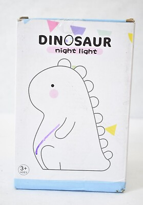 #ad Vsaten Dinosaur Night Light Cute Color Changing Silicone Baby Light Touch Sensor $19.49