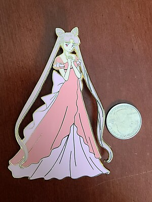 #ad Sailor Moon Wicked Black Lady Chibi Usa Pink Dress Enamel Pin $24.89