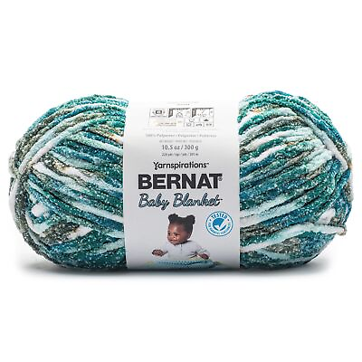 #ad Bernat Baby Blanket Big Ball Yarn Lagoon $17.27