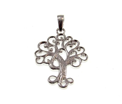#ad Handcrafted Solid 925 Sterling Silver Tree of Life Charm Pendant $18.71