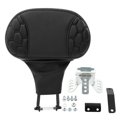 #ad Black Plug in Driver Backrest Pad Fit For Harley Touring Street Road Glide 09 23 $119.00