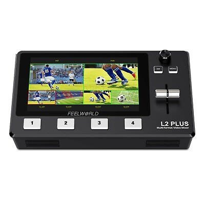 #ad FEELWORLD L2 Plus 5.5 inch LCD Touch 4 Video Mixer Switcher HDMI In Live Stream $335.86