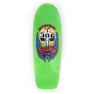 Dogtown Old School Skateboard Deck Bull Dog 70#x27;s Rider Lime 10quot; x 30.57quot; $97.95