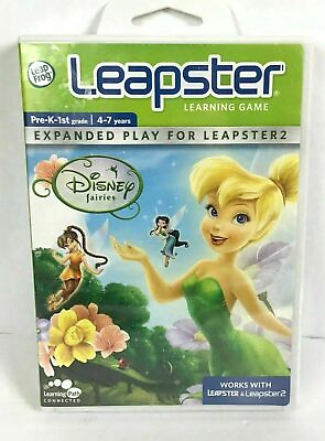#ad Leapster Learning Game Tinkerbell Disney Fairies Matching Addition Paint Art $23.98
