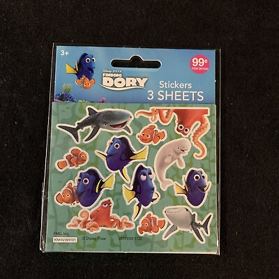 #ad Disney FINDING DORY Stickers 36 Stickers 12 Designs. New $3.00