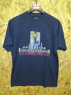 #ad Vintage Gear for Sports Operation Enduring Freedom 9 11 T Shirt Medium #4389 $19.95