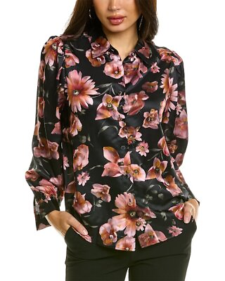 #ad The Kooples Printed Silk Blend Shirt Women#x27;s $47.99