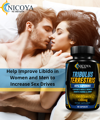 #ad Tribulus Terrestris 1300mg Muscle Growth Libido Testosterone Muscle Recovery $14.00