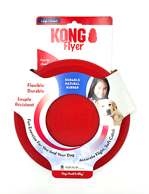 KONG Flexible Flyer LARGE 9quot; Durable Rubber Frisbee Dog Fetch Toy $15.89