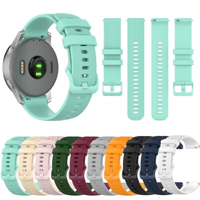 #ad Silicone Strap For Garmin Watch Band Vivoactive 4 4S 3 Venu 2 2S forerunner245 $2.58