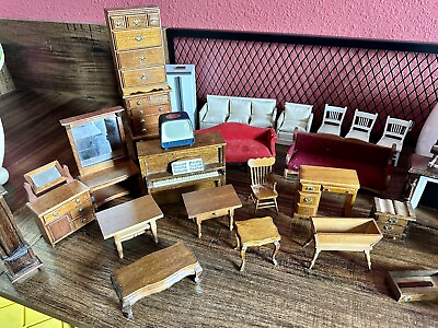 #ad Vintage Dollhouse Furniture Lot $75.00