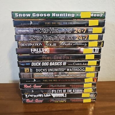 #ad Lot Of 15 NEW SEALED Duck Hunting DVD Geese Ducks Unlimited Duck Dog Band Hunter $67.49