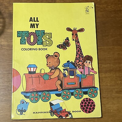 #ad Vintage All My Toys Happiness Coloring Book 80 pages $10.40